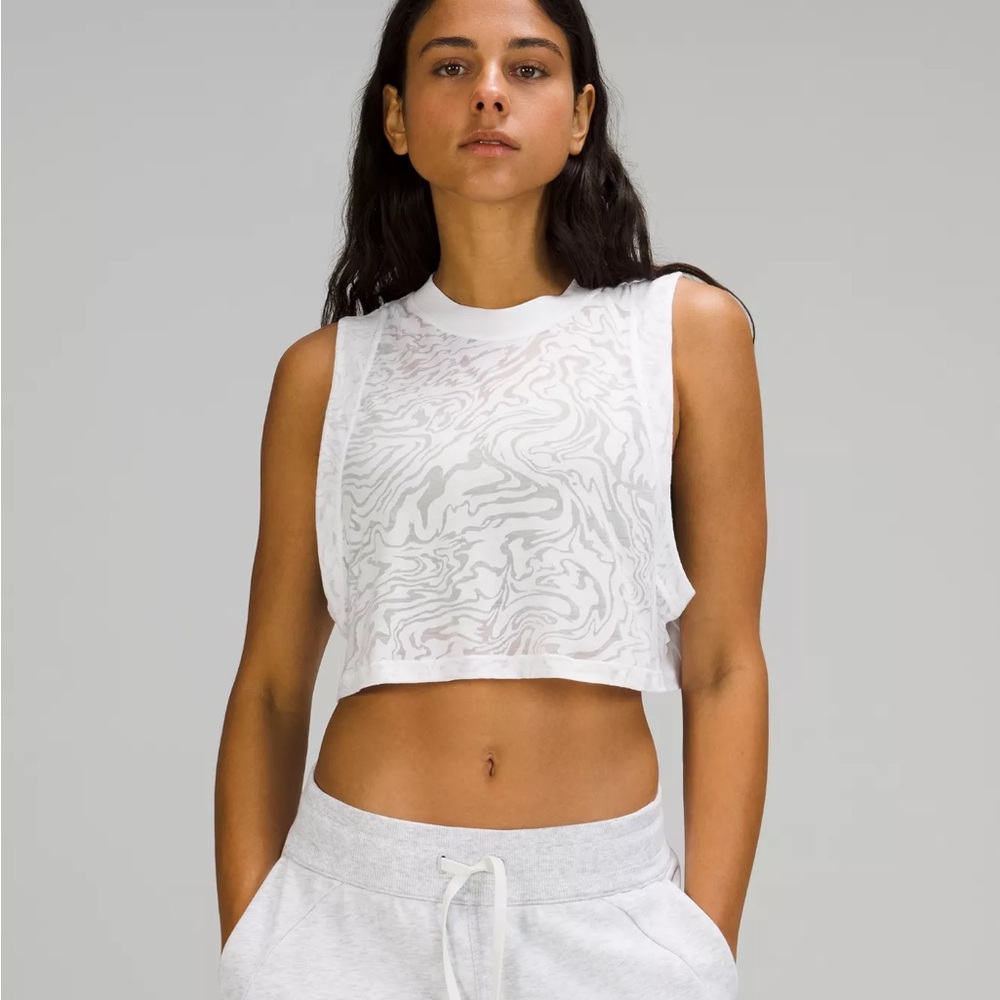Lululemon All Yours Veil Crop Tank White